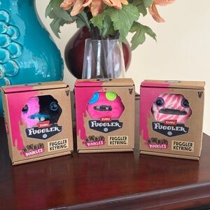 NWT ZURU Fuggler Baby Pinkles Keyrings bundle of 3